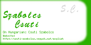 szabolcs csuti business card